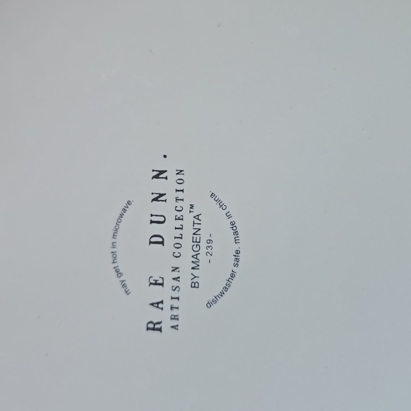 Rae Dunn Artisan Collection Ceramic WOOF Dog Bowl. 8" Diameter. - Picture 3 of 4